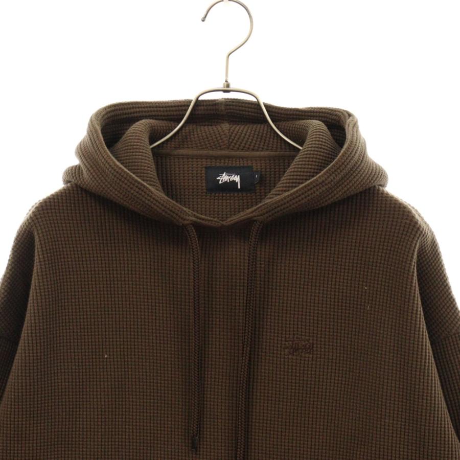 STUSSY（ステューシー） ロゴ刺繍サーマルプルオーバーパーカー
