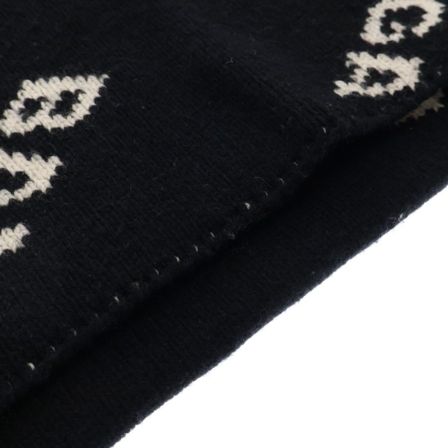 BALENCIAGA バレンシアガ ウールロゴマフラー ブラック 555276 T1471