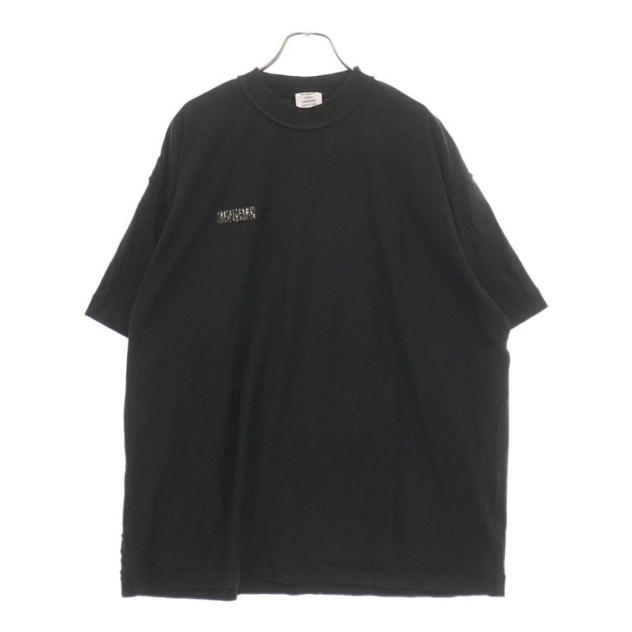 VETEMENTS ヴェトモン 22SS ALL BLACK INSIDE OUT T-SHIRT オール 