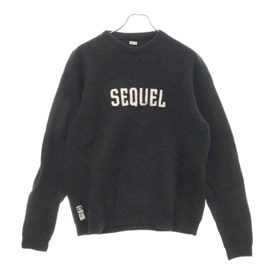 SEQUEL シークエル LOW GAUGE CREW NECK KNIT ロゴワッペン SEQUEL シークエル LOW GAUGE CREW NECK KNIT ロゴワッペン