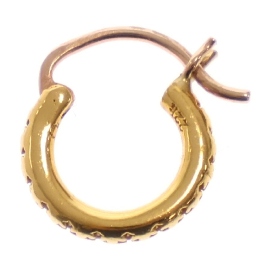 クロムハーツ 22K HOOP TFL SML ゴールドピアス｜ピアス(片耳用) 