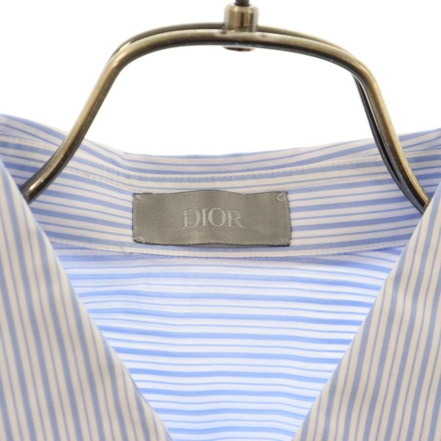 DIOR ディオール 24SS ポケットブランドプリントストライプ長袖シャツ  