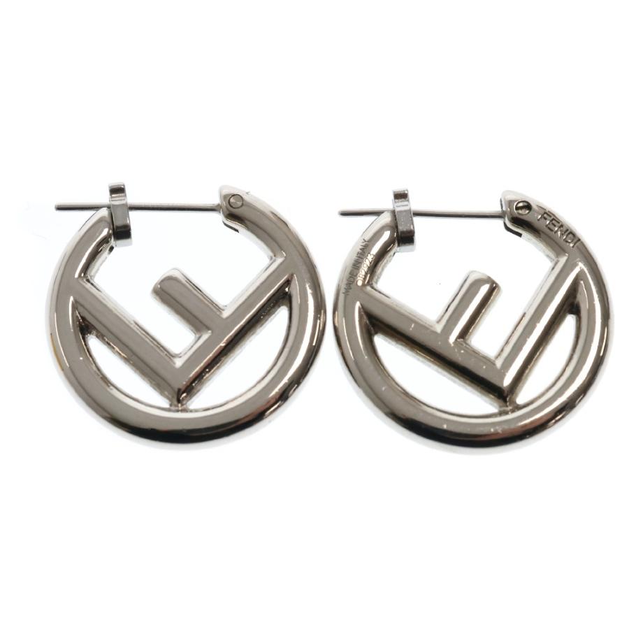 FENDI フェンディ F IS エフ イズ ロゴサークルフープピアス シルバー