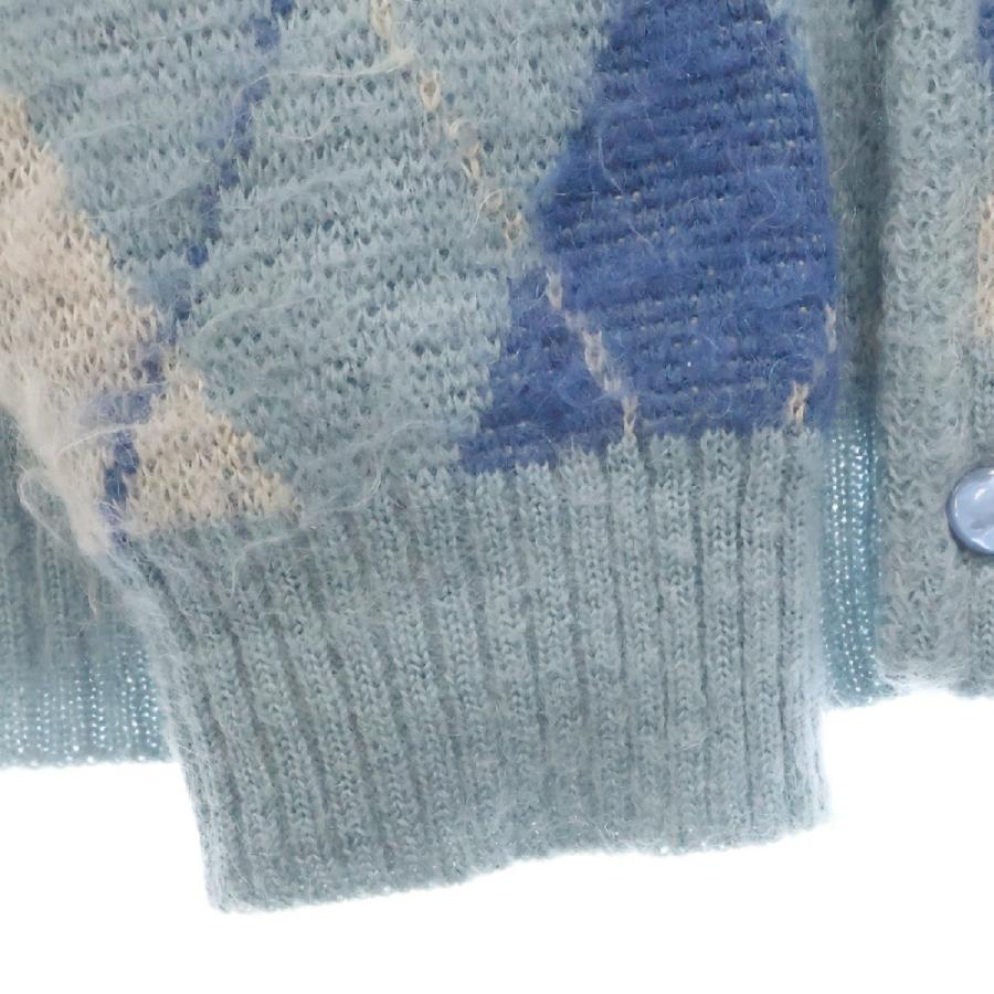 NEEDLES モヘアカーディガン ニードルス アーガイルカーディガン 水色