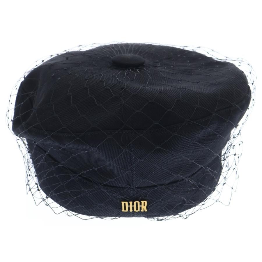 Christian Dior クリスチャンディオール チュール付キャスケット