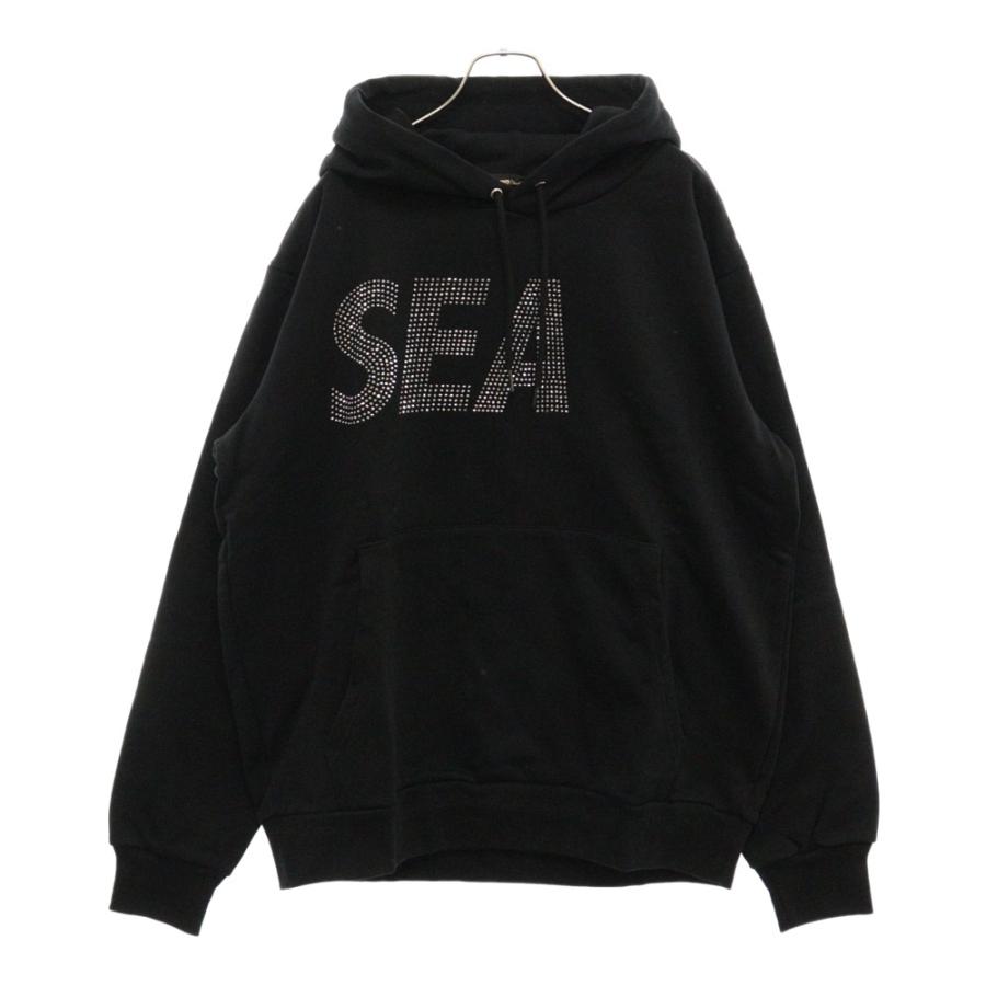 WIND AND SEA ウィンダンシー 伊勢丹羽田限定 RHINE STONE HOODIE  