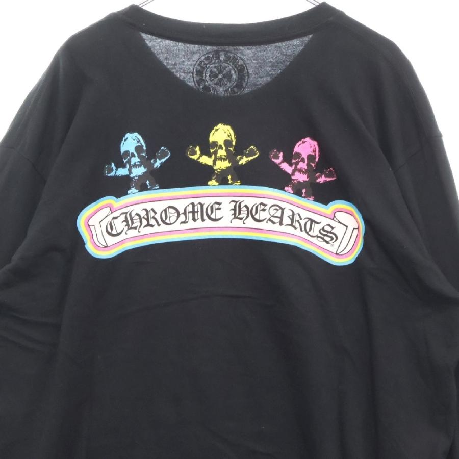 美品 クロムハーツ スクロールロゴ ロングスリーブ カットソー 黒 CHROME HEARTS クロムハーツ CH L S 1 バックスクロール ロゴプリント