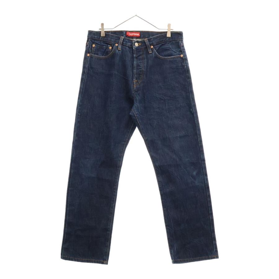 Supreme SUPREME シュプリーム Trousers Denim Pants 革パッチ Supreme SUPREME シュプリーム Trousers Denim Pants 革パッチ
