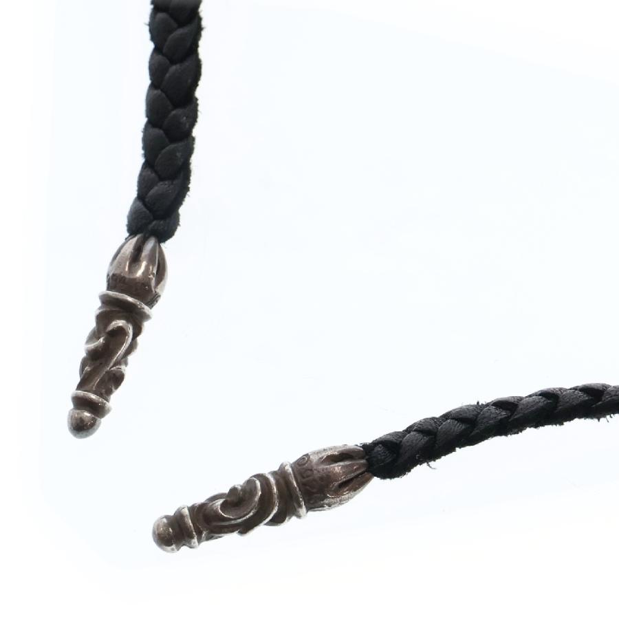 CHROME HEARTS クロムハーツ LEATHER BRAID SCROLL ネックレス CHROME HEARTS クロムハーツ LEATHER BRAID SCROLL ネックレス