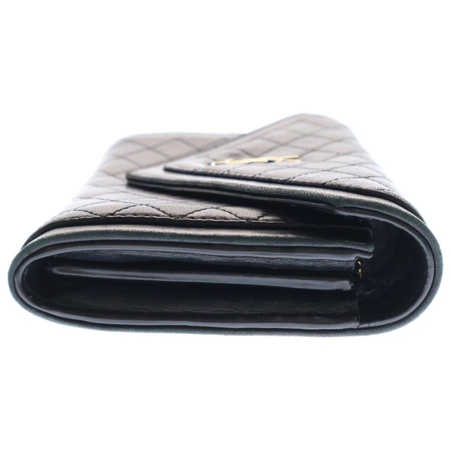 特価 サンローラン 長財布 LEATHER ロゴ 色:BLACK-ブラック 特価 サン