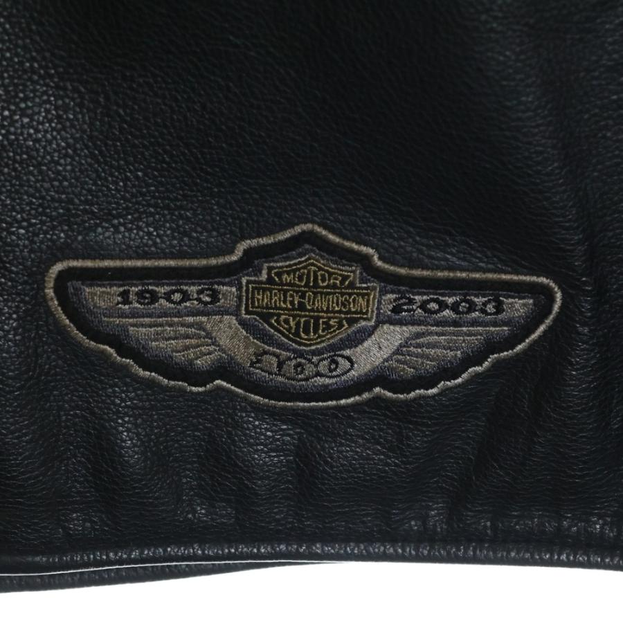 ハーレーダビッドソン HARLEY ライダース L 刺繍ロゴ ブラック ハーレーダビッドソン Harley-Davidson バック ロゴ 刺繍