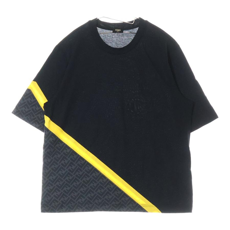FENDI フェンディ 23SS FF ズッカ柄 クルーネック半袖Tシャツ  