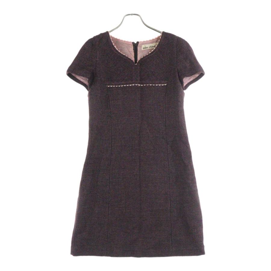 Chloe（クロエ） FRILL NECK ONE PIECEフリルネックワンピース ピンク 