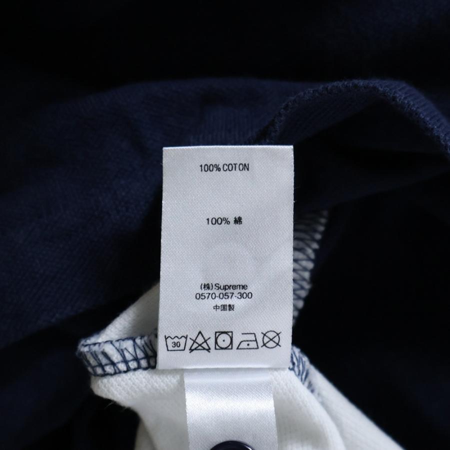 Supreme ポロシャツ M ホワイト/ネイビー Supreme（シュプリーム）ポロシャツ 紺 サイズ:L メンズ/2200652452167