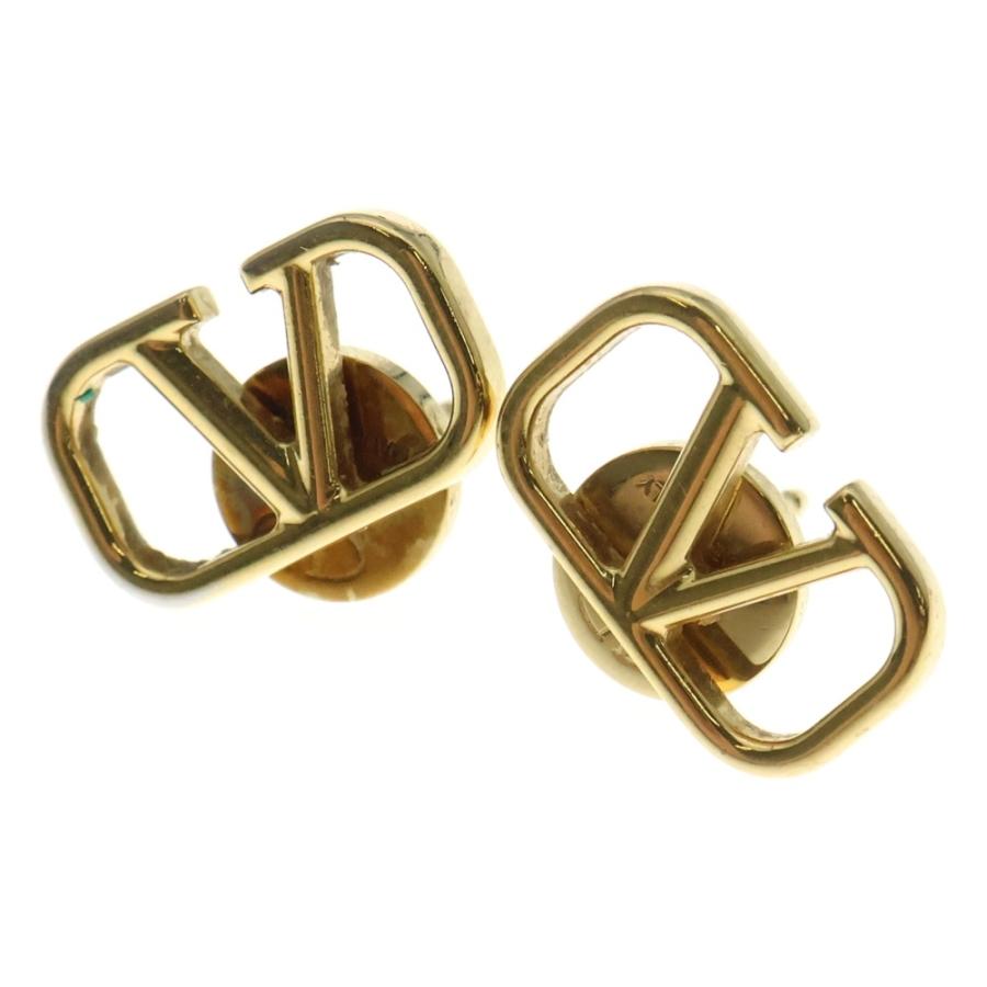 VALENTINO ヴァレンティノ Vロゴ シグネチャー メタルピアス