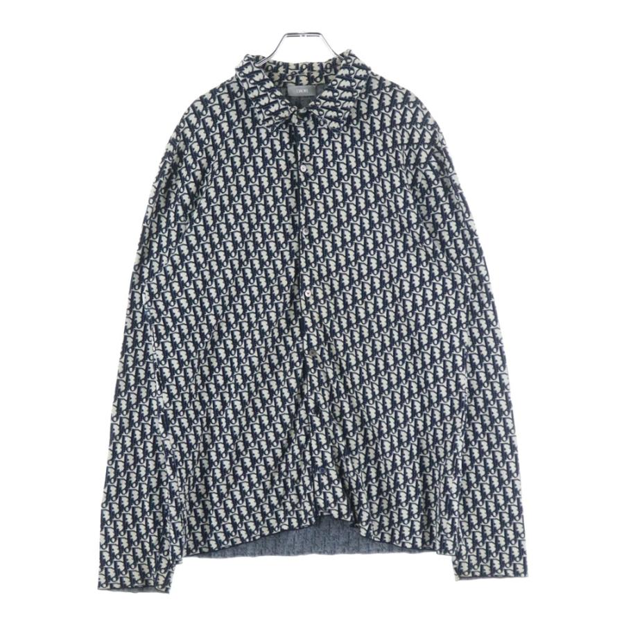 【美品・Mサイズ】Dior☆オブリーク柄 希少デザイン長袖シャツ 美品・Mサイズ】Dior☆オブリーク柄 希少デザイン長袖シャツ 美品・M
