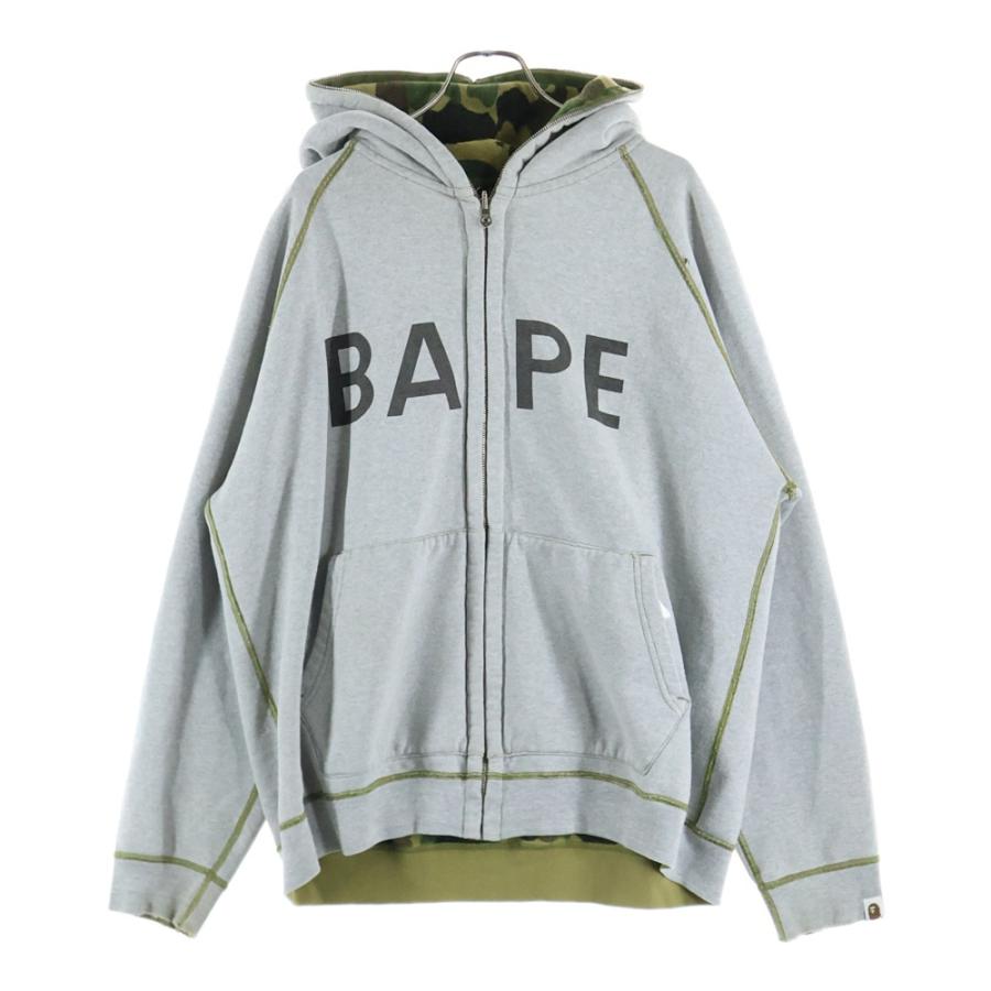 A BATHING APE（アベイシングエイプ） Reversible Zip Hoodie カモ柄
