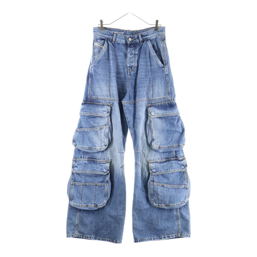 DIESEL D-SIRE カーゴパンツ DIESEL（ディーゼル） D-SIRE-CARGO-S デニムカーゴパンツ インディゴ