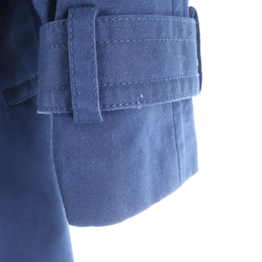【美品】COACH コーチ　トレンチコート　シグネチャー　ネイビー　XS COACH（コーチ） 裏地チェック柄 コットン トレンチコート ネイビー