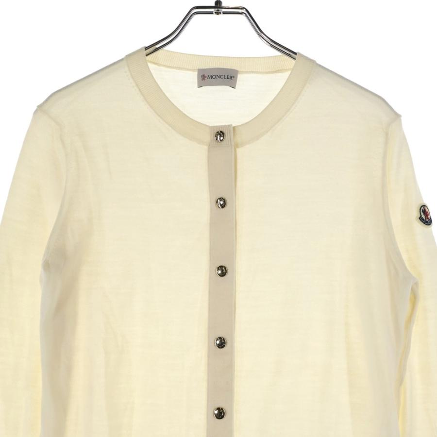 MONCLER モンクレール　グレー カーディガン 長袖　ラメ　ロゴ　Ｖネック MONCLER モンクレール グレー カーディガン 長袖 ラメ ロゴ Vネック