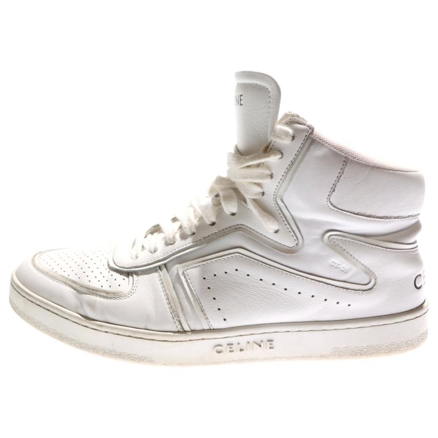 CELINE（セリーヌ） CT-01 バックロゴレザーハイカットスニーカー