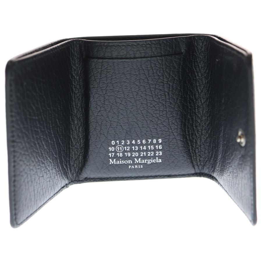 【美品】メゾンマルジェラ 折り財布 4ステッチ コンパクトウォレット 黒色 メゾン マルジェラ MAISON MARGIELA SA3UI0017 P4745 三つ折り財布