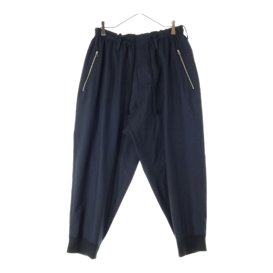 Y’s BANG ON! ウールトロピカル 裾リブ サルエルパンツ サイズM 黒 Y's BANG ON! ワイズバングオン No.59 YA-P59-158 ウールトロピカル 裾