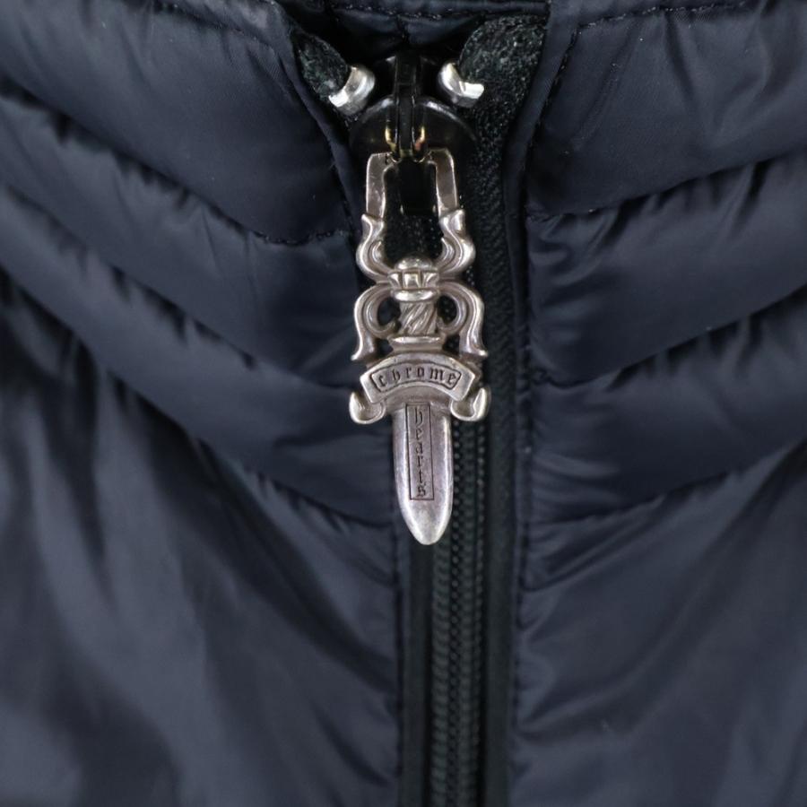 クロムハーツCHクロスボタン ダガージップ ダウンベスト クロムハーツ CHROME HEARTS ダウンベスト ダガージップ 黒 M アウター