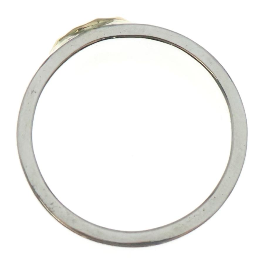 NO BRAND ノーブランド THE SUN (ザサン) 平打ちリング K18浮きイーグルメタル 10mm 指輪 シルバー_5