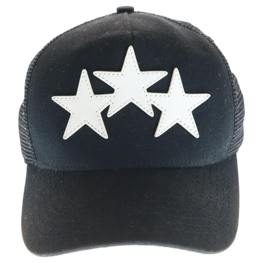 Amiri three star レザーパッチキャップ AMIRI（アミリ） Three Star スリースターパッチ メッシュキャップ
