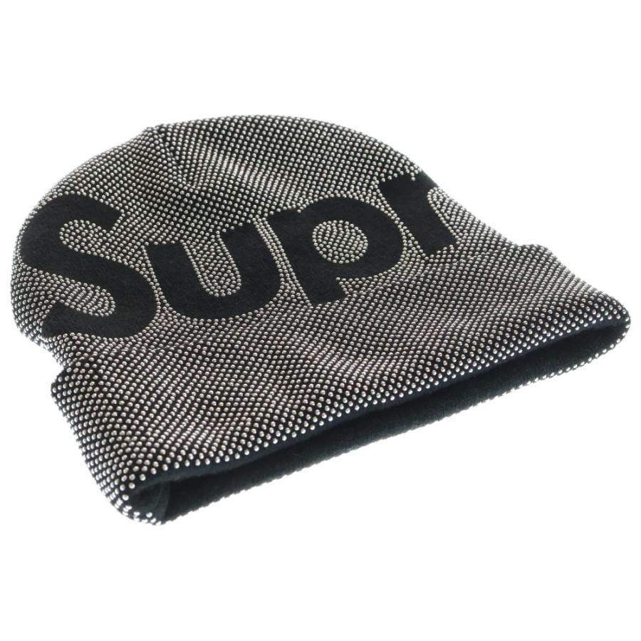 美品✨シュプリーム スタッズ ビーニー ニットキャップ 黒 Supreme（シュプリーム） 25AW Studded Knockout Big Logo Beanie