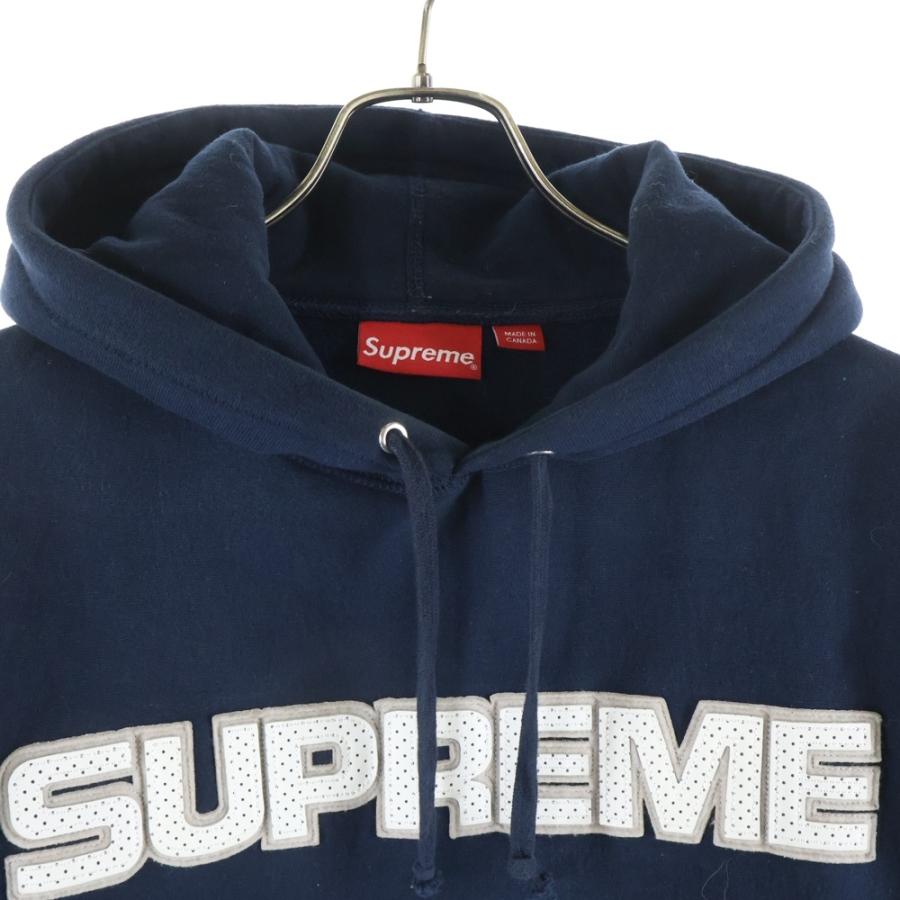 Supreme（シュプリーム） 18AW Perforated Leather Hooded Sweatsshirt 