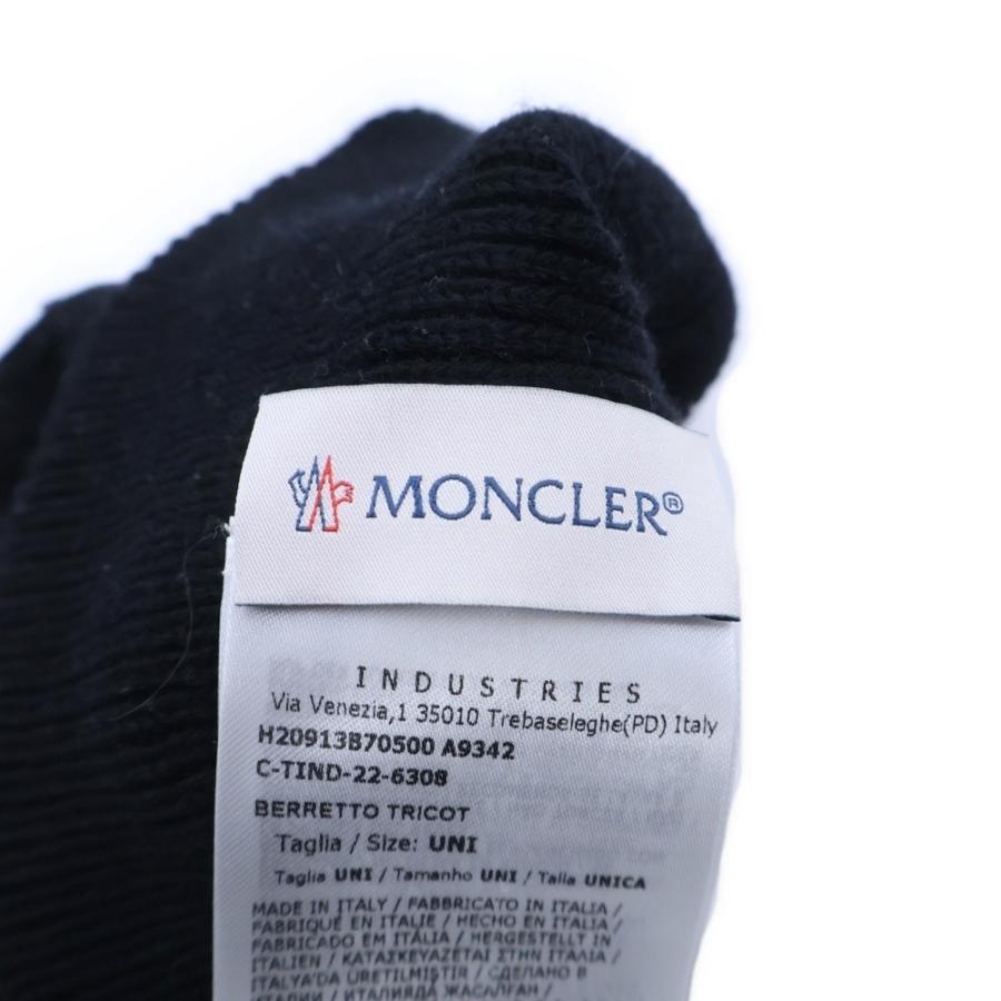 MONCLER（モンクレール） ロゴワッペン ニット帽 ビーニー ウール100