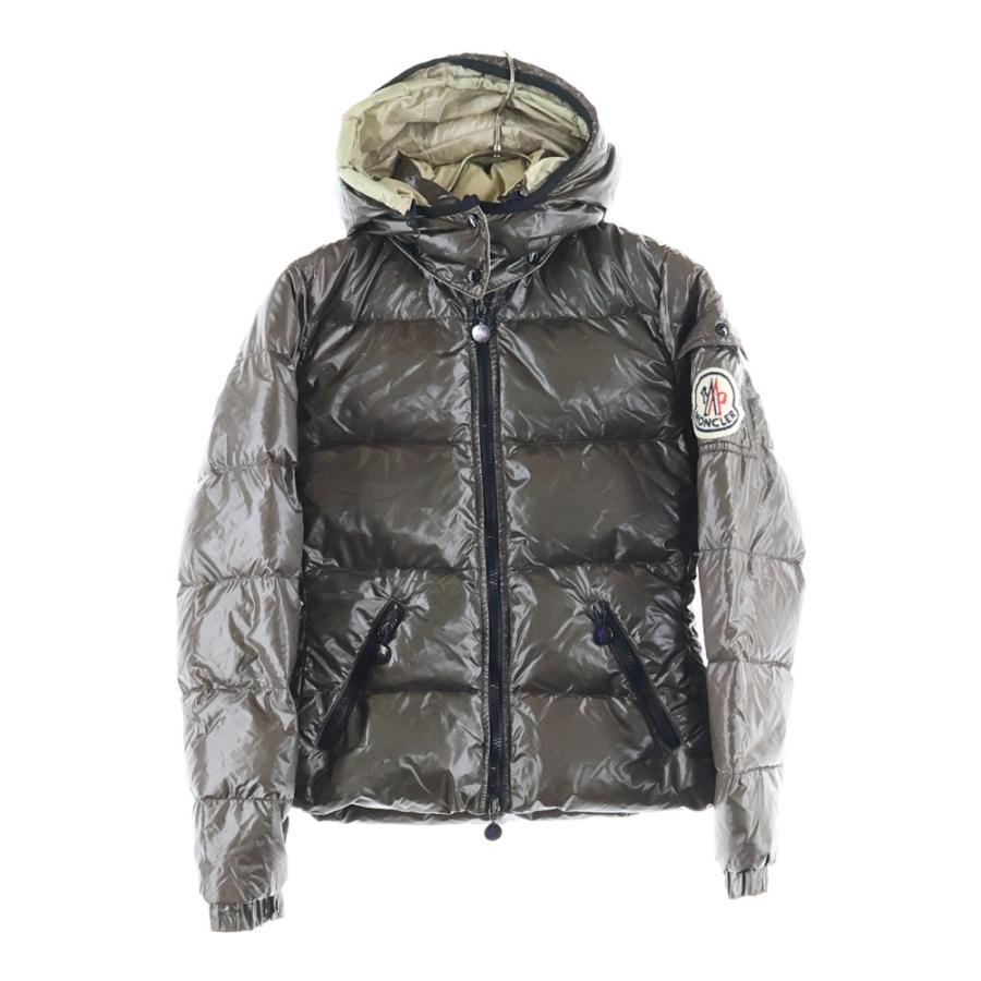 【良品】モンクレール　BADIA バディア　ダウン　カーキ　フード　0 Sサイズ MONCLER（モンクレール） BADIA バーディア ジップアップ ダウン