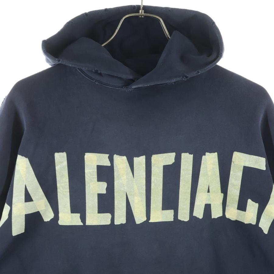 バレンシアガ　パーカー BALENCIAGA(バレンシアガ) Soccer Paris Zip-Hoodieジップパーカー