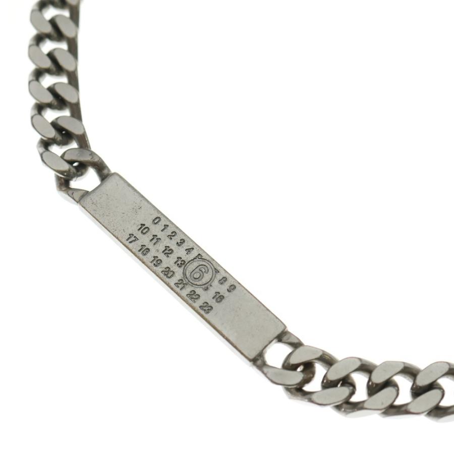 エムエムシックスメゾンマルジェラ Numeric Logo Plate Necklace ロゴ