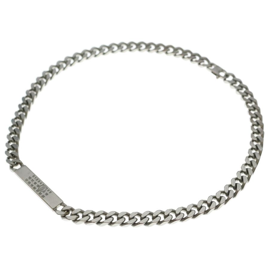 エムエムシックスメゾンマルジェラ Numeric Logo Plate Necklace ロゴ