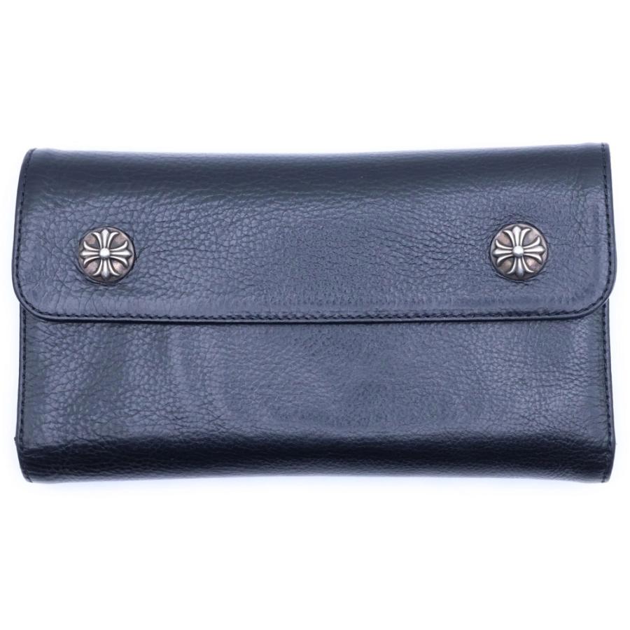 CHROME HEARTS WAVE ウェーブ 長財布 フレア　ウォレット CHROME HEARTS（クロムハーツ） WAVE ウェーブ レザーウォレット 財布