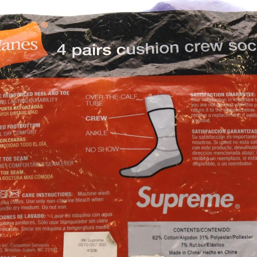 Supreme（シュプリーム） ×Hanes 4Pairs cushion crew socks