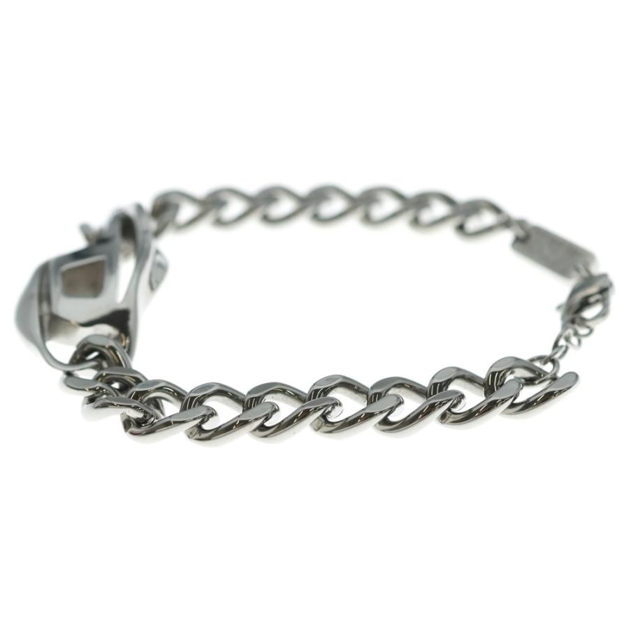 DIESEL（ディーゼル） Dロゴ ステンレスチェーンブレスレット シルバー