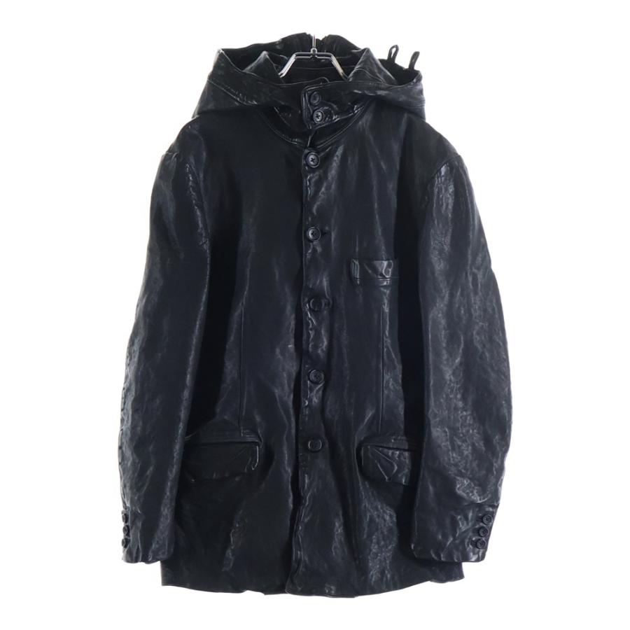 ヨウジヤマモト プールオム 黒 フード付きジャケット アーカイブ yohji yamamoto - pour homme | ボアフードJKT / ウール ジャケット