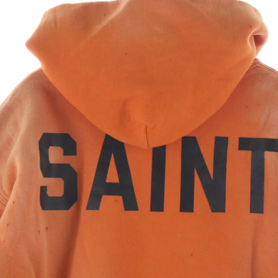 シ*六様 セントマイケル　ヴィンテージ加工ダブルフェイスパーカー SAINT MICHAEL/セント マイケル/HOODIE/DOUBLE FACE/GRAY | ROYAL