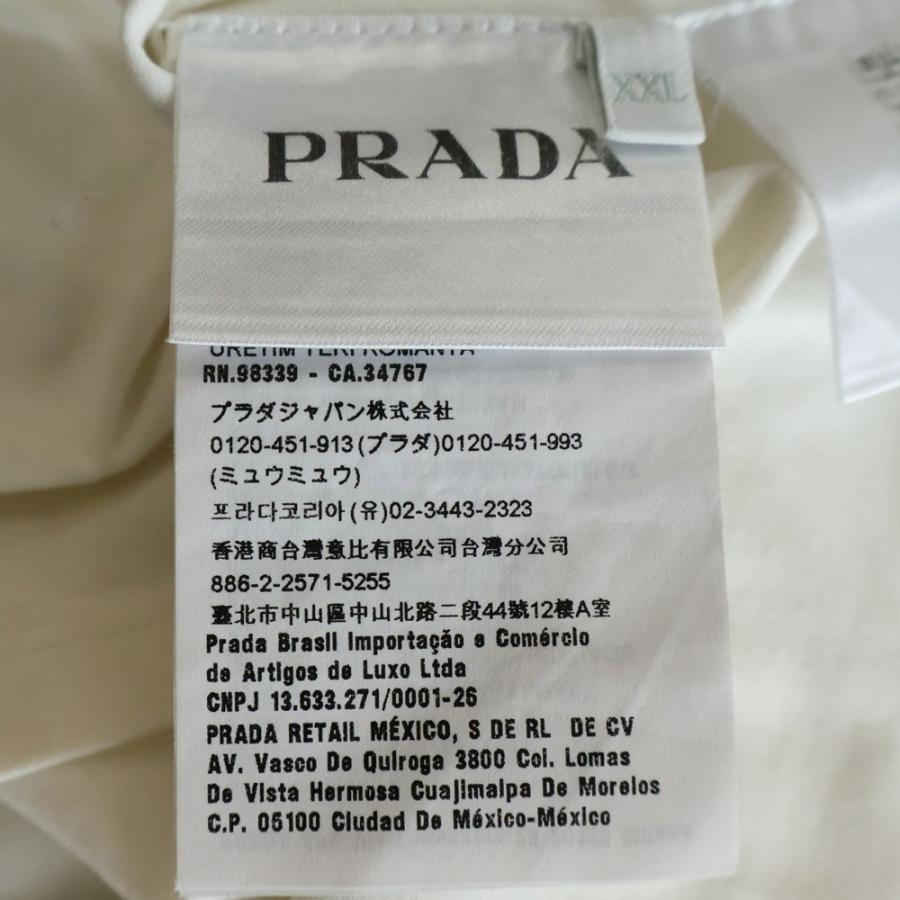 PRADA（プラダ） 21AW ラバーロゴ ナイロンポケット クルーネック半袖T