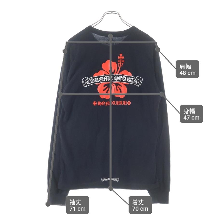 Chrome Hearts ブラック 長袖　ホノルル　クロムハーツ CHROME HEARTS（クロムハーツ） ホノルル限定 バックスクロールロゴ