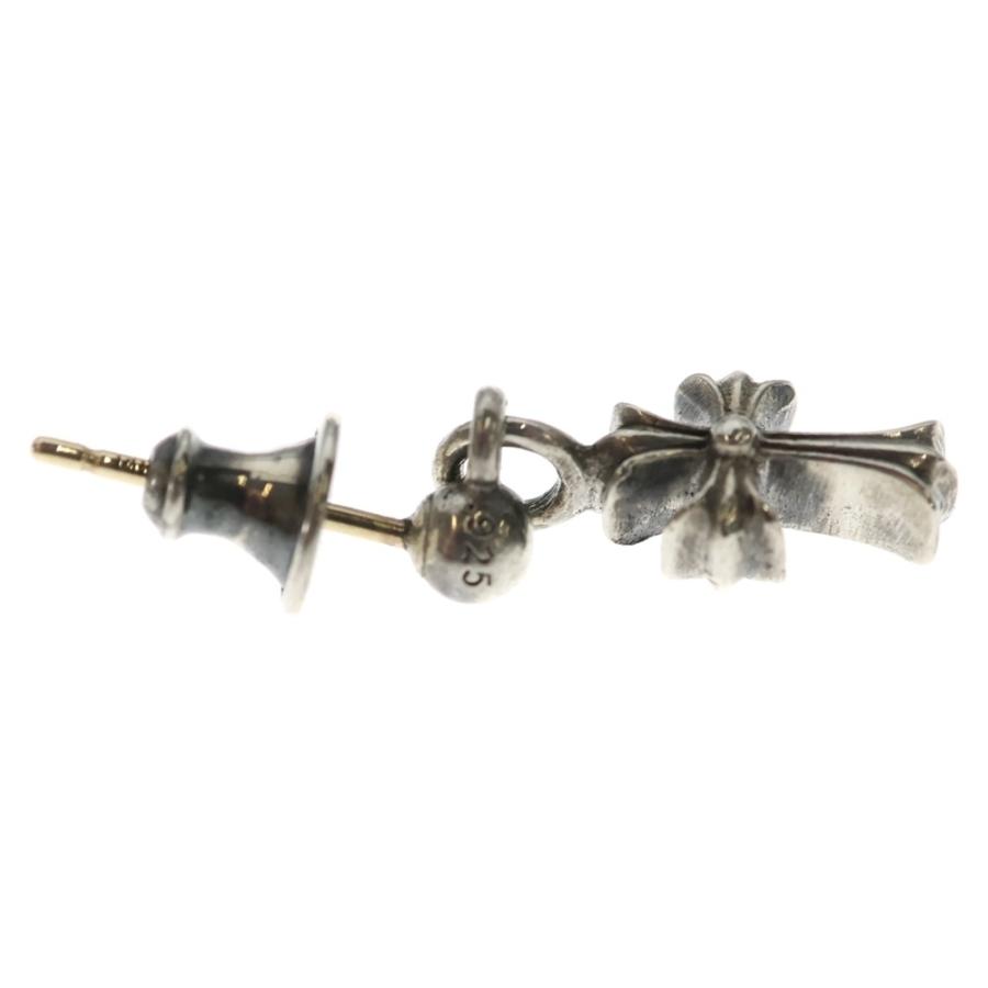 CHROME HEARTS クロムハーツ DRP STCK CH CRS スタックCHクロス ドロップピアス シルバー
