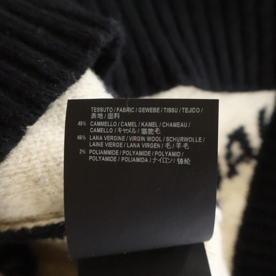 BALENCIAGA バレンシアガ 18AW 総柄ロゴ クルーネック長袖ウールニットセーター ブラック レディース 529060 T1471 BALENCIAGA（バレンシアガ） 18AW 総柄ロゴ クルーネック長袖ウール
