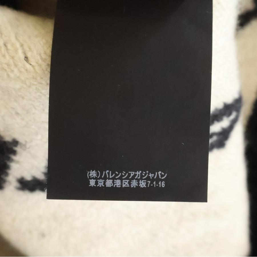 BALENCIAGA バレンシアガ 18AW 総柄ロゴ クルーネック長袖ウールニットセーター ブラック レディース 529060 T1471 BALENCIAGA（バレンシアガ） 18AW 総柄ロゴ クルーネック長袖ウール