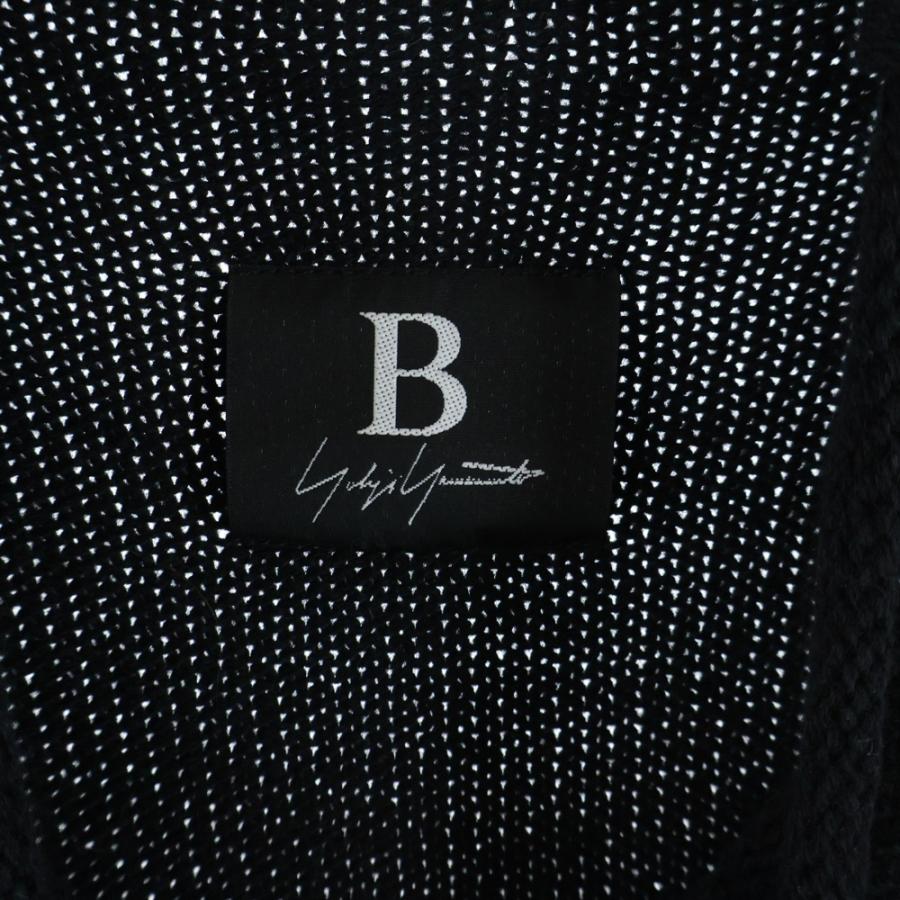 B Yohji Yamamoto ビー ヨウジヤマモト ネック クロップド丈 ニット セーター ブラック NV-K52-197 B Yohji Yamamoto ビー ヨウジヤマモト ネック クロップド丈 ニット