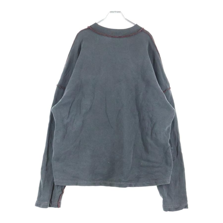 DIESEL ディーゼル S-MOLOCK CREWNECK SWEAT エルボーロゴクルーネック長袖スウェットトレーナー グレー A06171 DIESEL（ディーゼル） S-MOLOCK CREWNECK SWEAT エルボーロゴクルー
