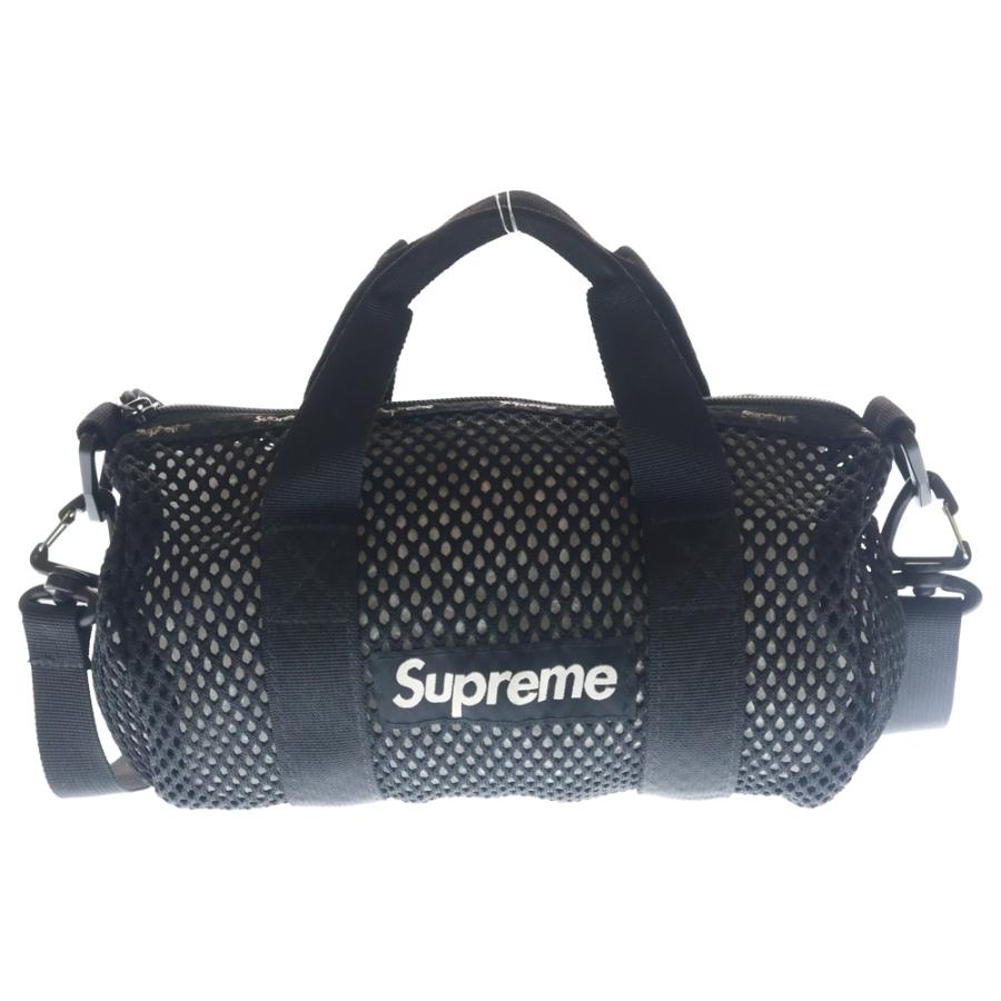 SUPREME シュプリーム 23SS Mesh Mini Duffle Bag メッシュ ミニ ダッフル バッグ ボックスロゴ ハンドバッグ ブラック Supreme（シュプリーム） 23SS Mesh Mini Duffle Bag メッシュ ミニ